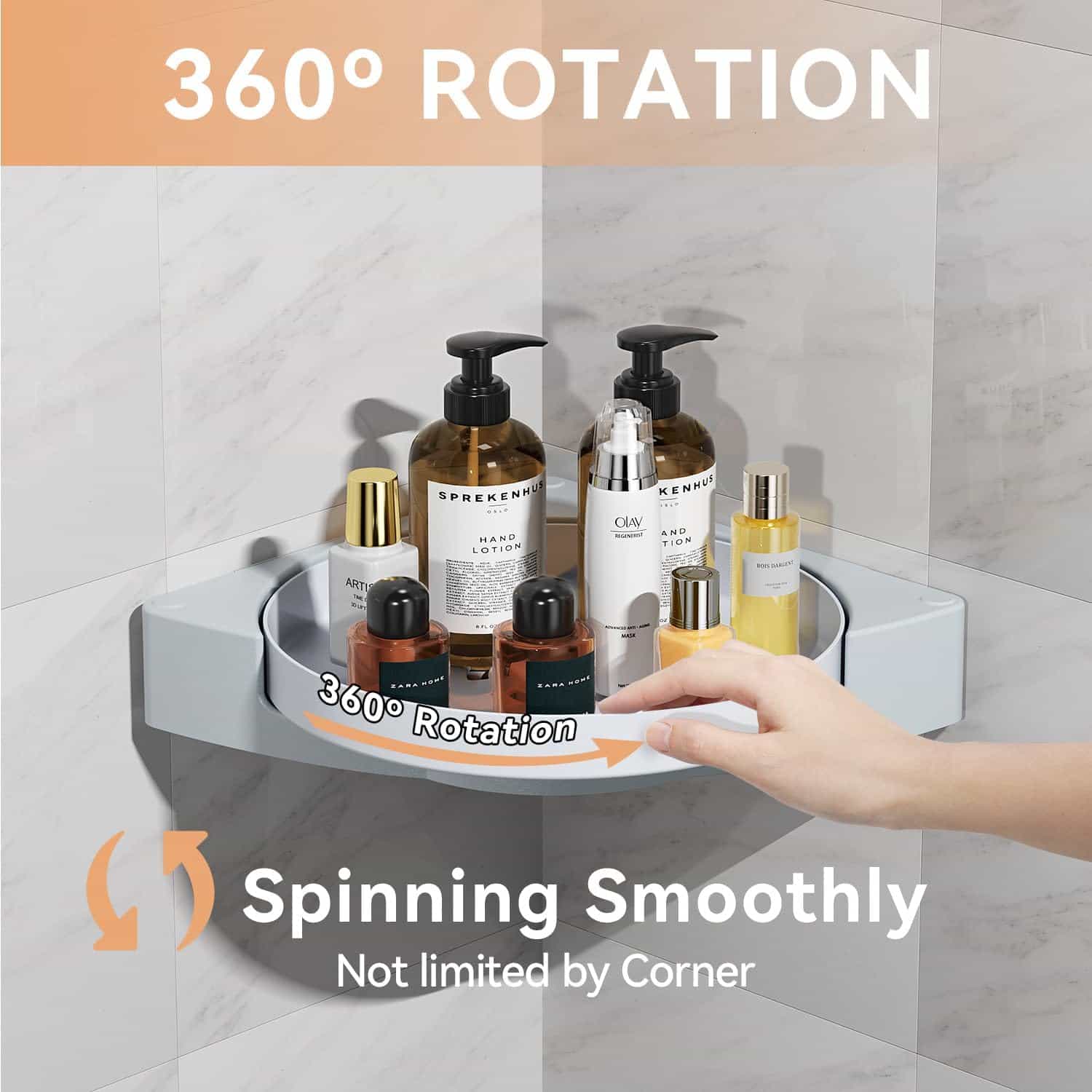 360° Rotate Shower Organizer Shelves