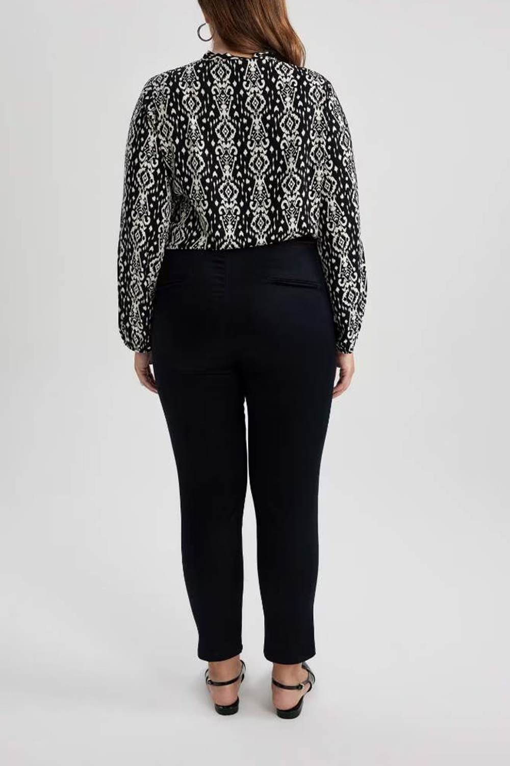 Normal Waist Satin Trousers