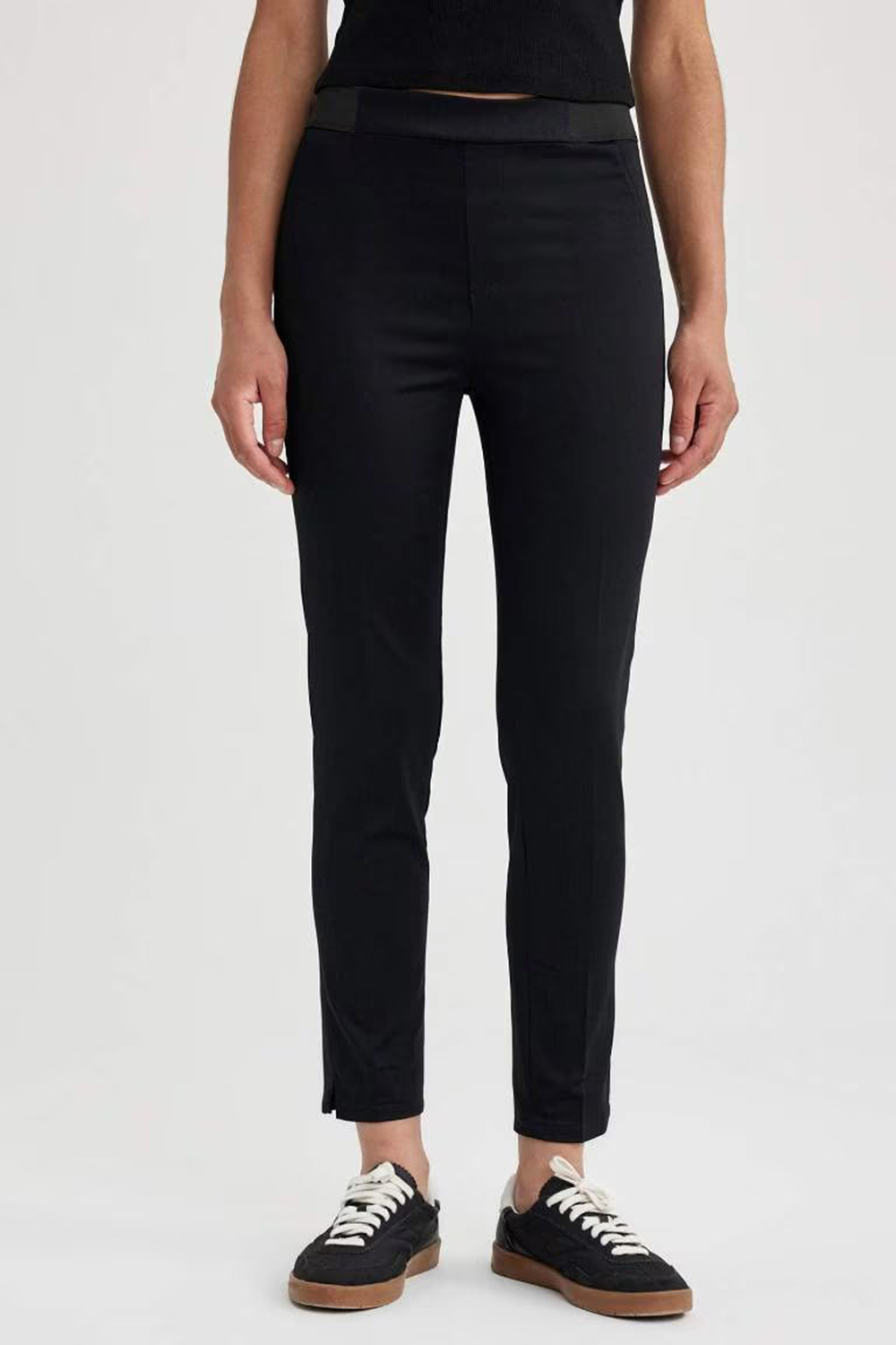 Normal Waist Satin Trousers