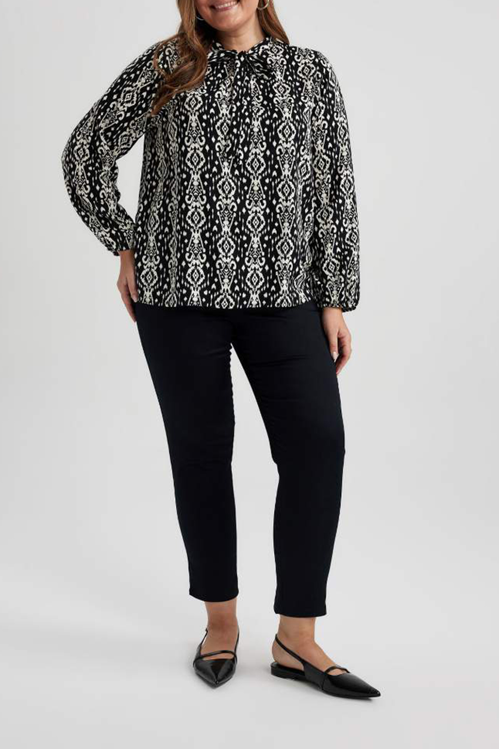 Normal Waist Satin Trousers