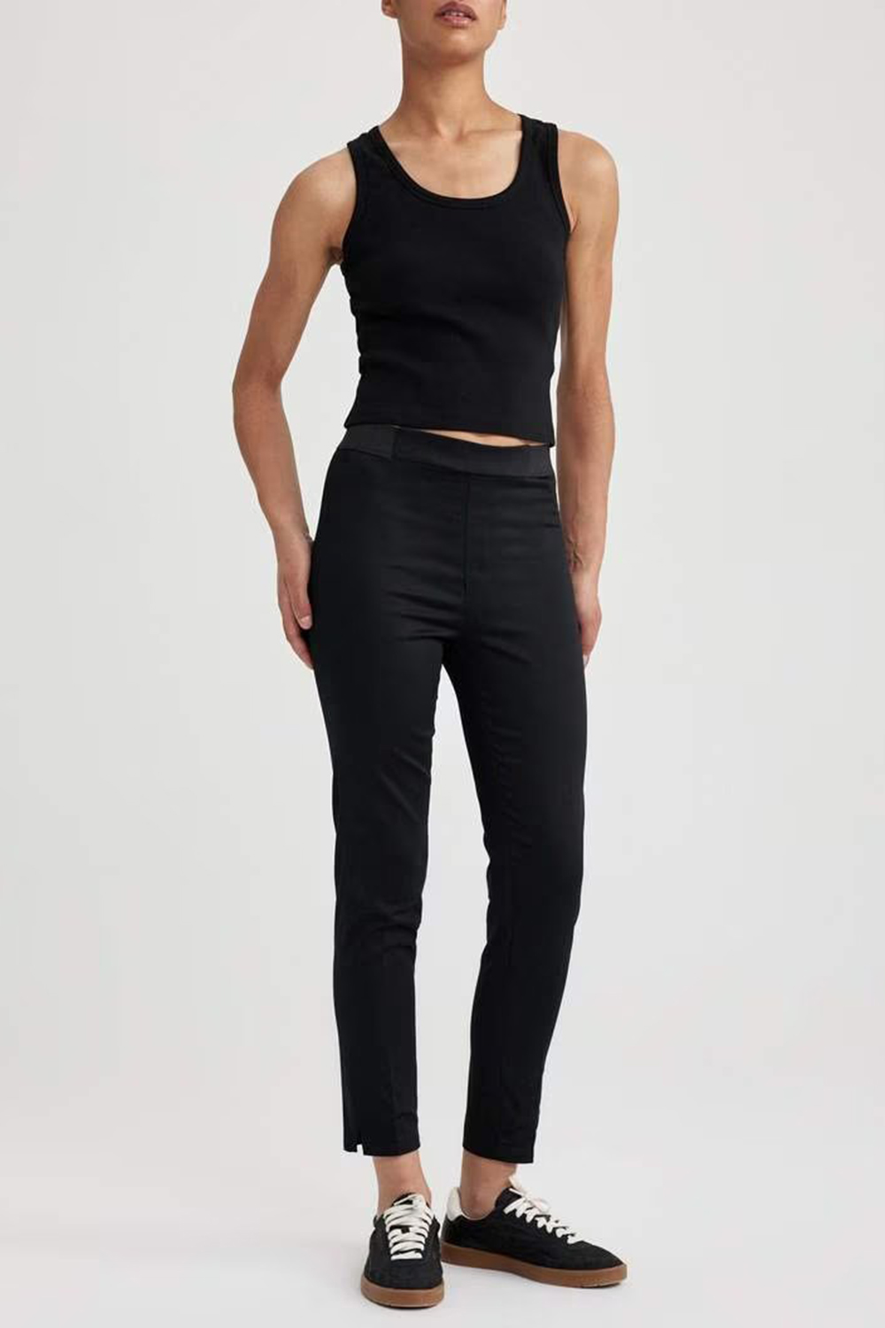 Normal Waist Satin Trousers