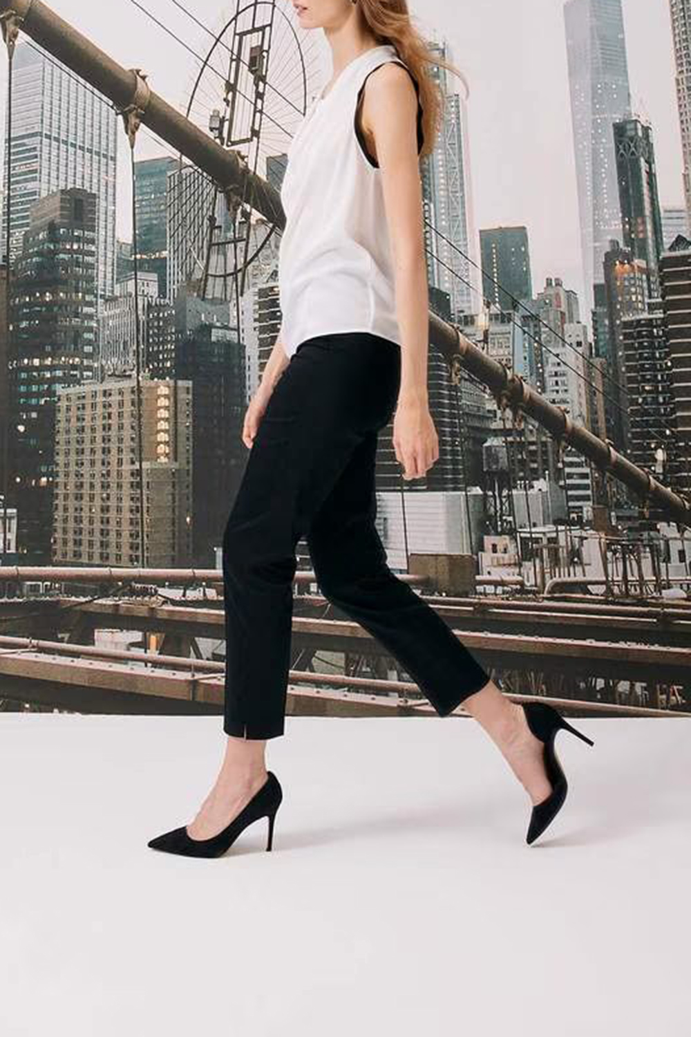 Normal Waist Satin Trousers