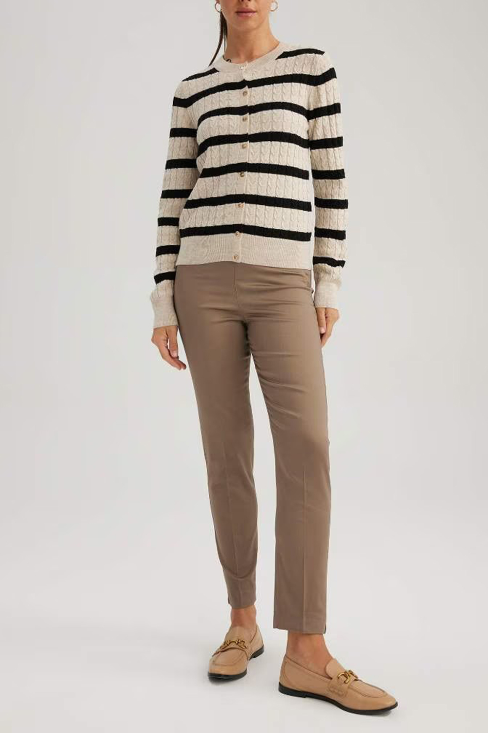 Normal Waist Satin Trousers