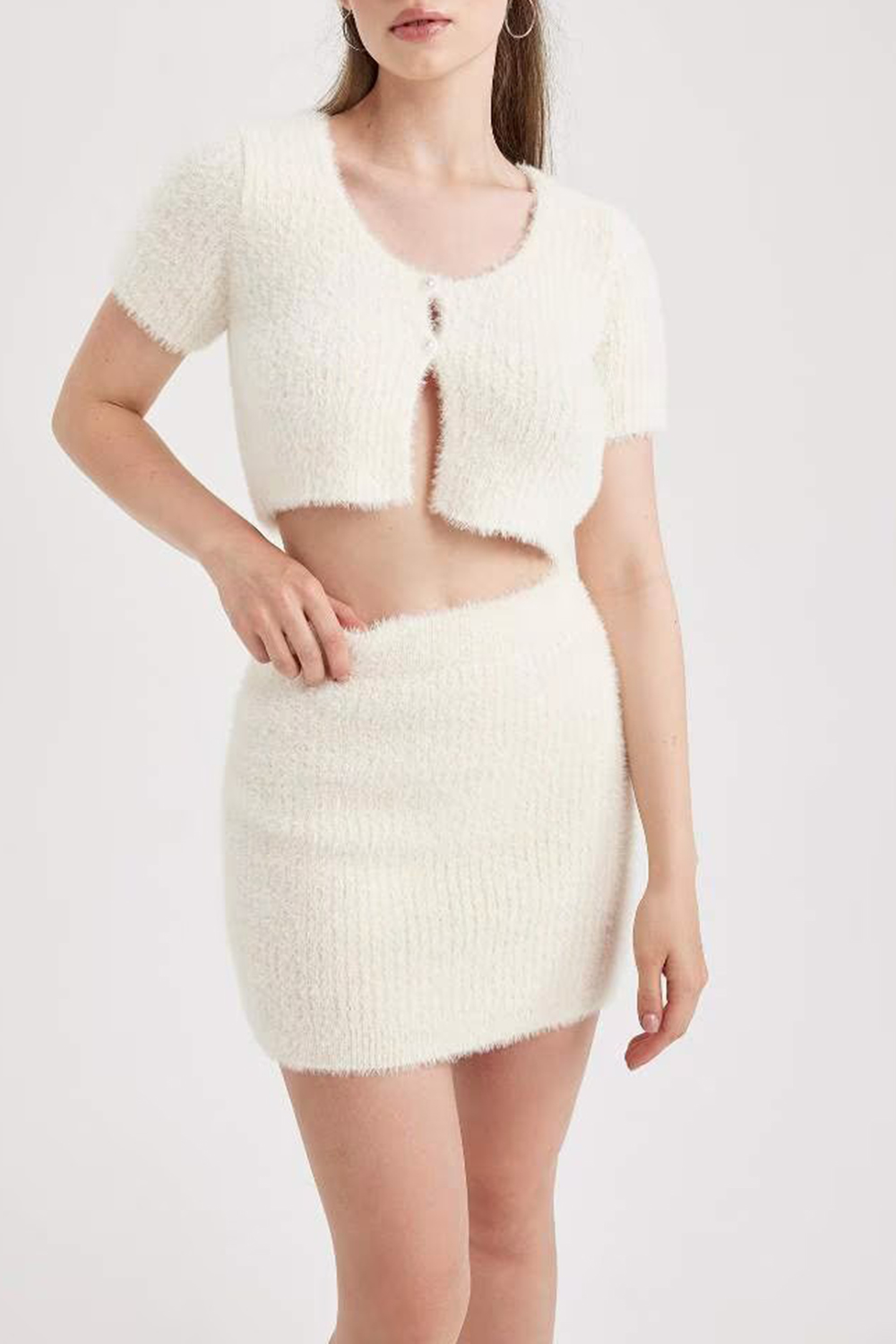 Fit Knitwear Mini Skirt