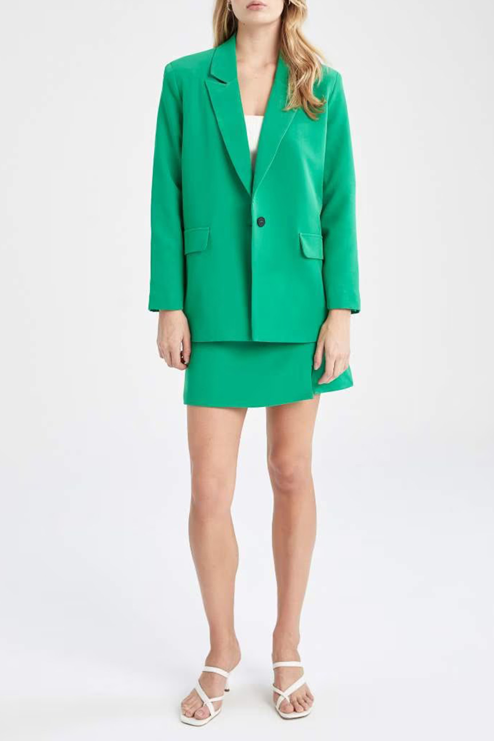 One Side Split Mini Skirt